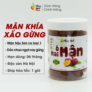Ô mai xí muội mận khía xào gừng chua ngọt Phan Huệ hộp 100g 300g 500g đặc sản Hà Nội