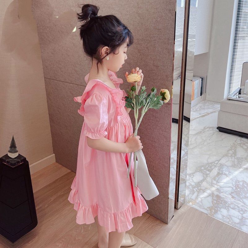 VÁY ĐẦM CÔNG CHÚA BÉ GÁI HAIVANCO VẢI MỀM NHẬP MỀM MẠI THOÁNG MÁT bé 10 đến 40 kg đi học đi chơi đều đẹp