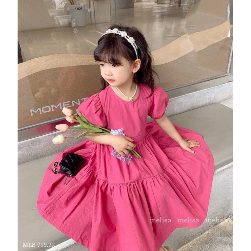 VÁY ĐẦM CÔNG CHÚA BÉ GÁI HAIVANCO VẢI MỀM NHẬP MỀM MẠI THOÁNG MÁT bé 10 đến 40 kg đi học đi chơi đều đẹp