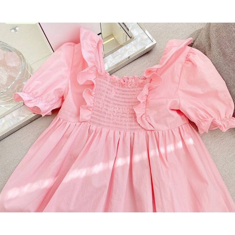 VÁY ĐẦM CÔNG CHÚA BÉ GÁI HAIVANCO VẢI MỀM NHẬP MỀM MẠI THOÁNG MÁT bé 10 đến 40 kg đi học đi chơi đều đẹp