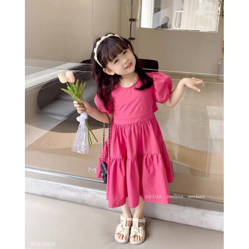 VÁY ĐẦM CÔNG CHÚA BÉ GÁI HAIVANCO VẢI MỀM NHẬP MỀM MẠI THOÁNG MÁT bé 10 đến 40 kg đi học đi chơi đều đẹp