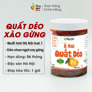 Ô mai quất, tắc dẻo xào gừng hộp 100g 300g 500g Phan Huệ. Vị dẻo chua ngọt cay. Đặc sản Hà Nội