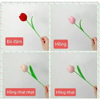 Hoa tulip len handmade