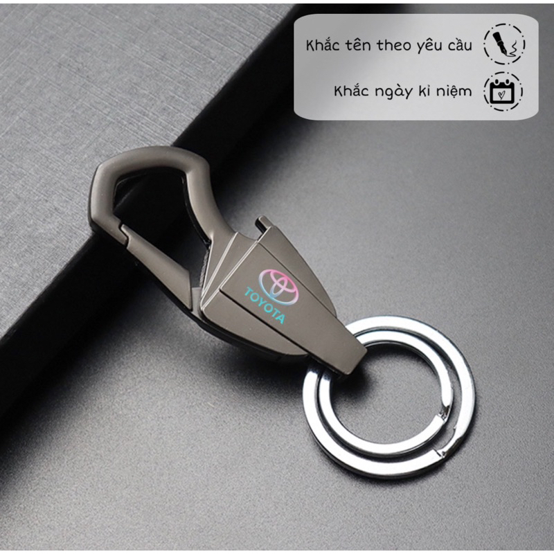 Móc khoá chống gỉ , móc chìa khóa inox đa năng khắc tên, sdt theo yêu cầu