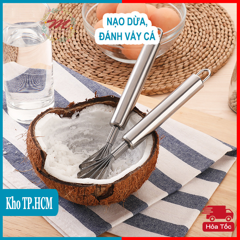 Dụng Cụ Đánh Vẩy Cá, Nạo Dừa Chất Liệu Bằng Thép Không Gỉ Dễ Sử Dụng - MTDDT