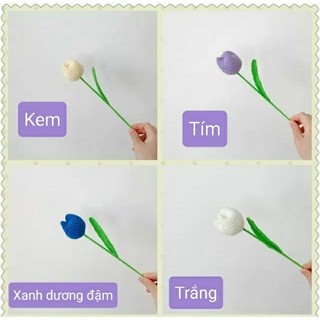 Hoa tulip len handmade