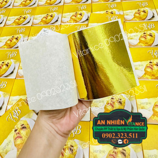Hộp 100 vàng lá 24k gold , lá to 9x9cm