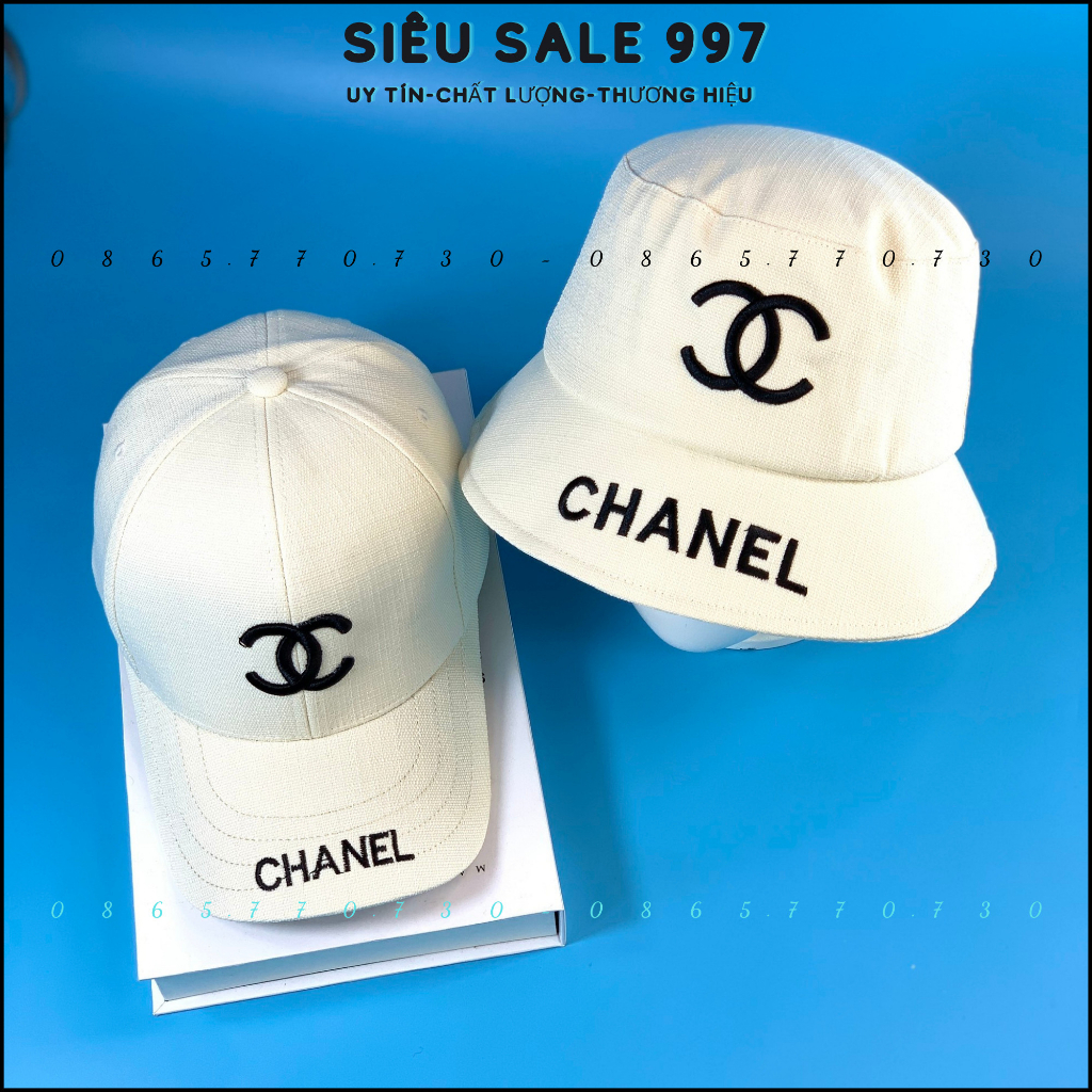 COMBO 1 CẶP 2 CÁI NÓN LOGO CHAANELL CHẤT NỈ XỐP CAO CẤP THỜI TRANG MẪU MỚI