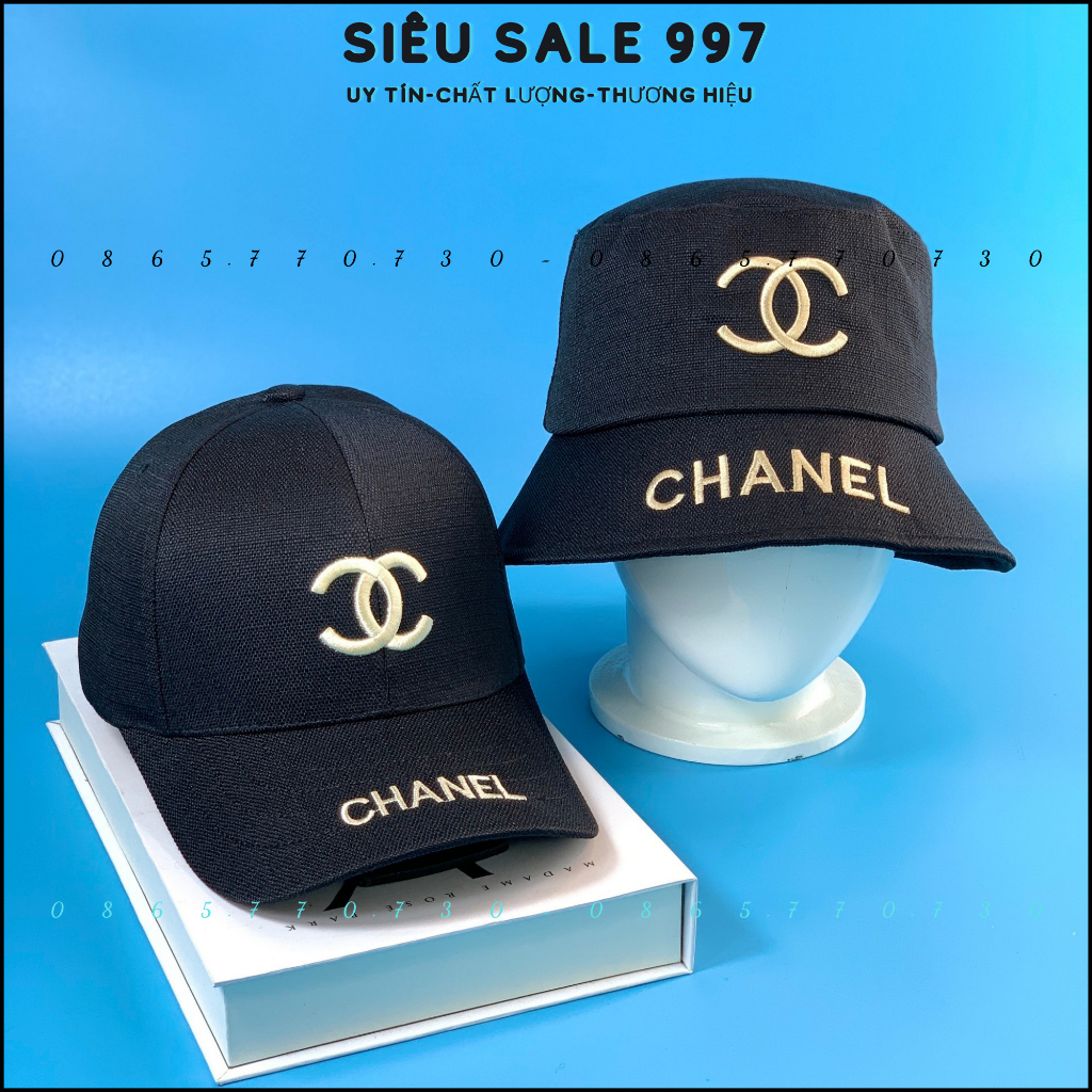 COMBO 1 CẶP 2 CÁI NÓN LOGO CHAANELL CHẤT NỈ XỐP CAO CẤP THỜI TRANG MẪU MỚI