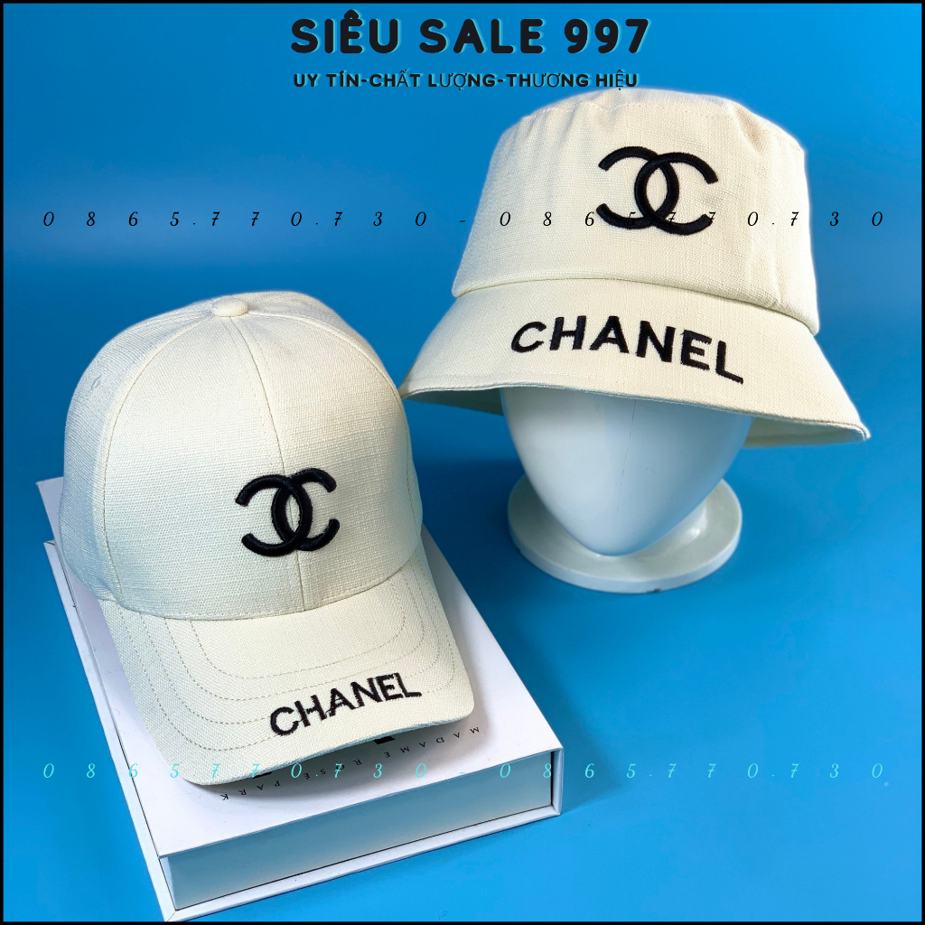 COMBO 1 CẶP 2 CÁI NÓN LOGO CHAANELL CHẤT NỈ XỐP CAO CẤP THỜI TRANG MẪU MỚI
