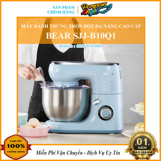 Máy đánh trứng trộn bột đa năng bear sjj-b10q1 màu xanh dung tích 5l bảo hành 12 tháng