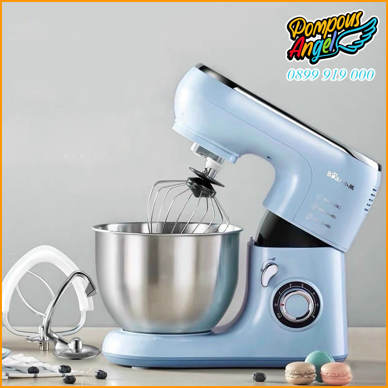 Máy đánh trứng trộn bột đa năng BEAR SJJ-B10Q1 màu xanh dung tích 5L bảo hành 12 tháng