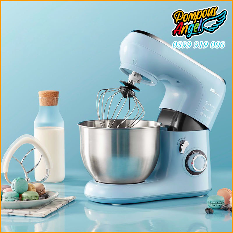 Máy đánh trứng trộn bột đa năng BEAR SJJ-B10Q1 màu xanh dung tích 5L bảo hành 12 tháng