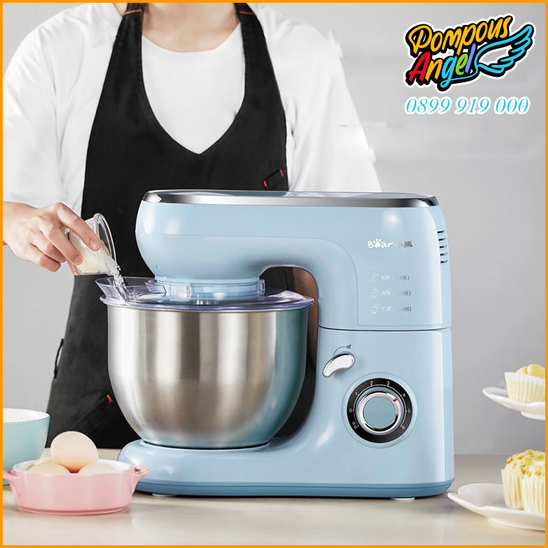 Máy đánh trứng trộn bột đa năng BEAR SJJ-B10Q1 màu xanh dung tích 5L bảo hành 12 tháng