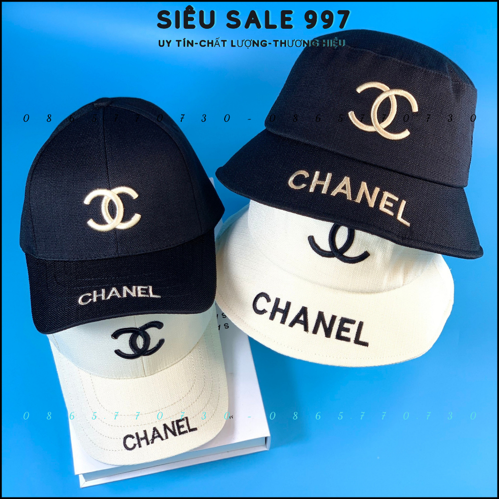 COMBO 1 CẶP 2 CÁI NÓN LOGO CHAANELL CHẤT NỈ XỐP CAO CẤP THỜI TRANG MẪU MỚI