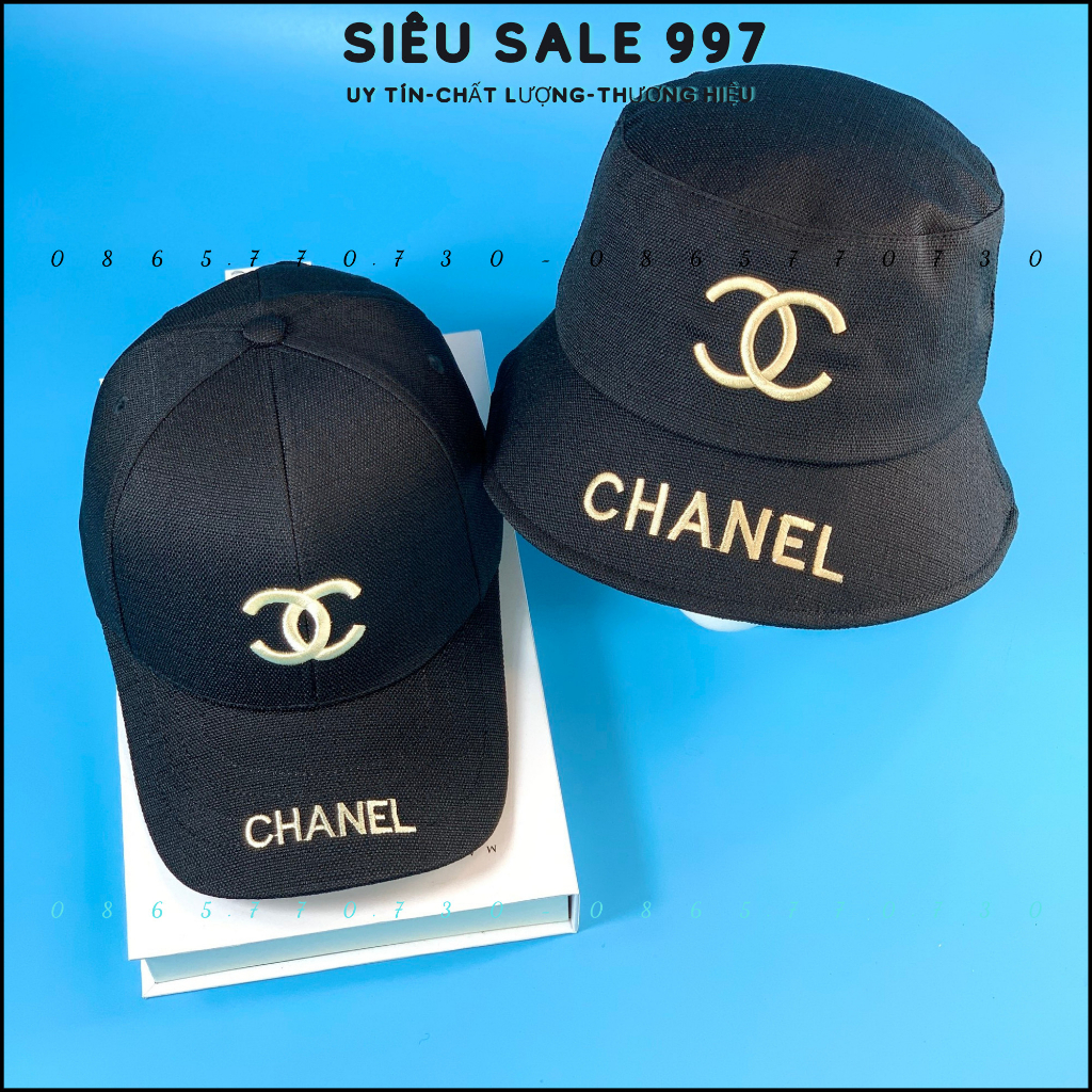 COMBO 1 CẶP 2 CÁI NÓN LOGO CHAANELL CHẤT NỈ XỐP CAO CẤP THỜI TRANG MẪU MỚI