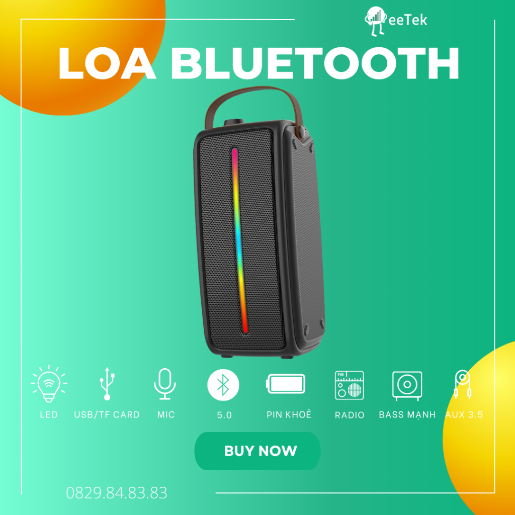 Loa Nghe Nhạc Xách Tay Bluetooth BKK BK87A  Loa Karaoke Di Động Không Dây Mini