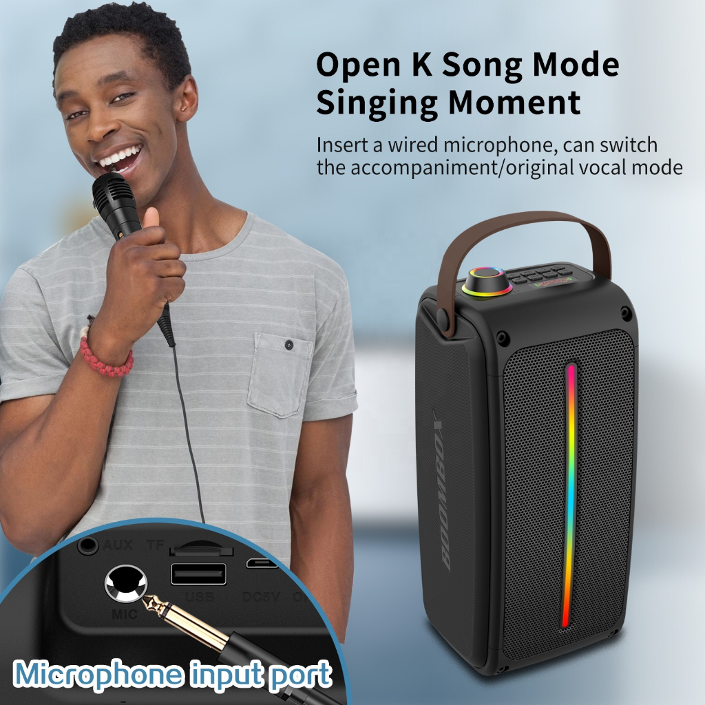 Loa Nghe Nhạc Xách Tay Bluetooth BKK BK87A  Loa Karaoke Di Động Không Dây Mini