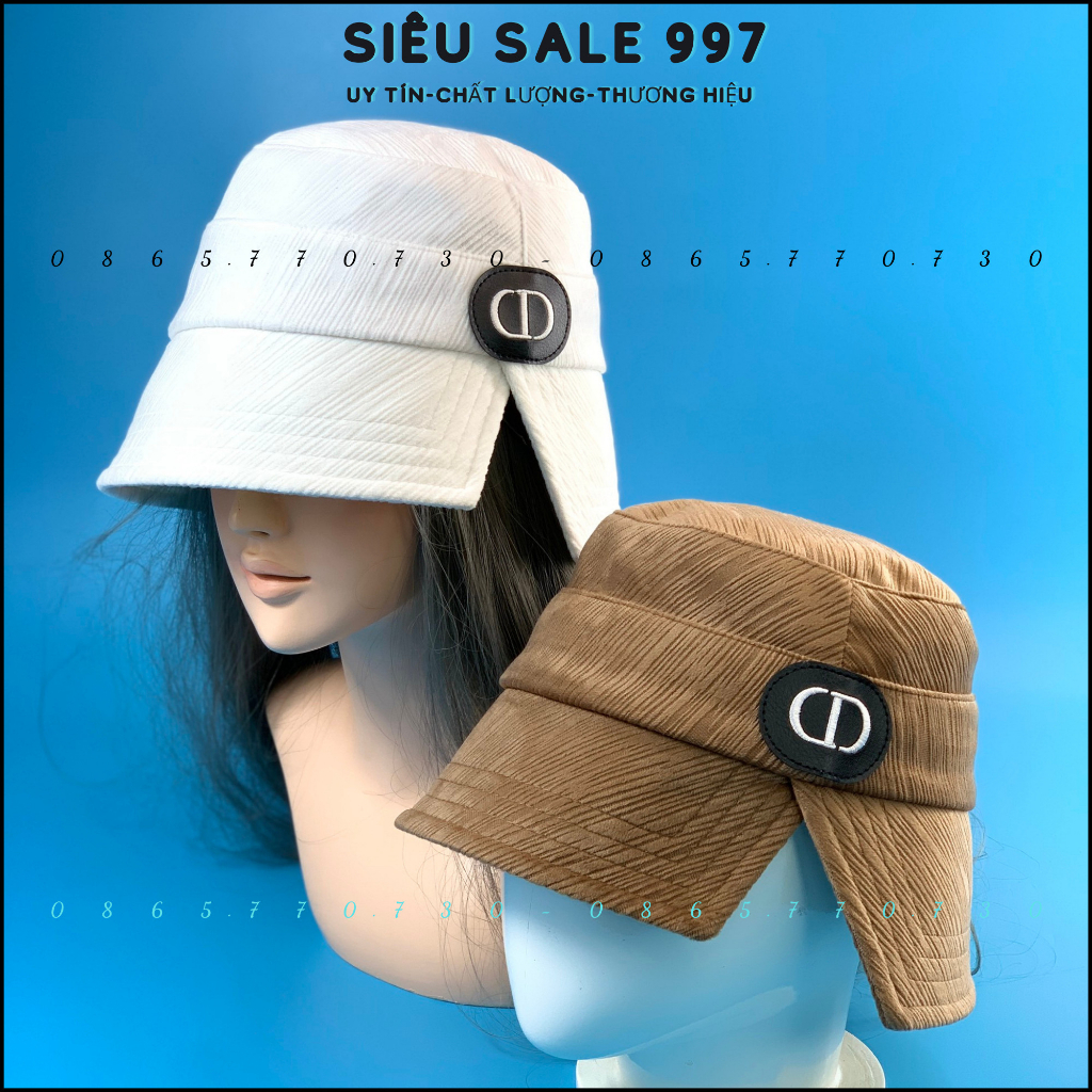 MŨ BUCKET LOGO DA CD CỤP XẺ VÀNH CHẤT NHUNG MỊN CAO CẤP, MŨ VÀNH CỤP XẺ MẪU MỚI HOT TREND