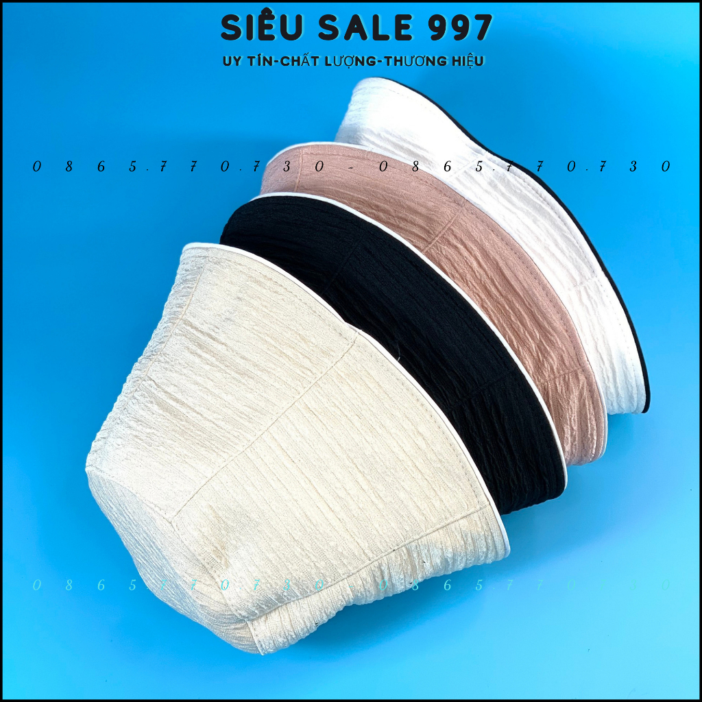 NÓN VÀNH CỤP NHÚN HÀNG VNXK THÊU VIỀN CHẤT VẢI XOĂN NGANG THỜI TRANG NHIỀU MÀU HOT TREND