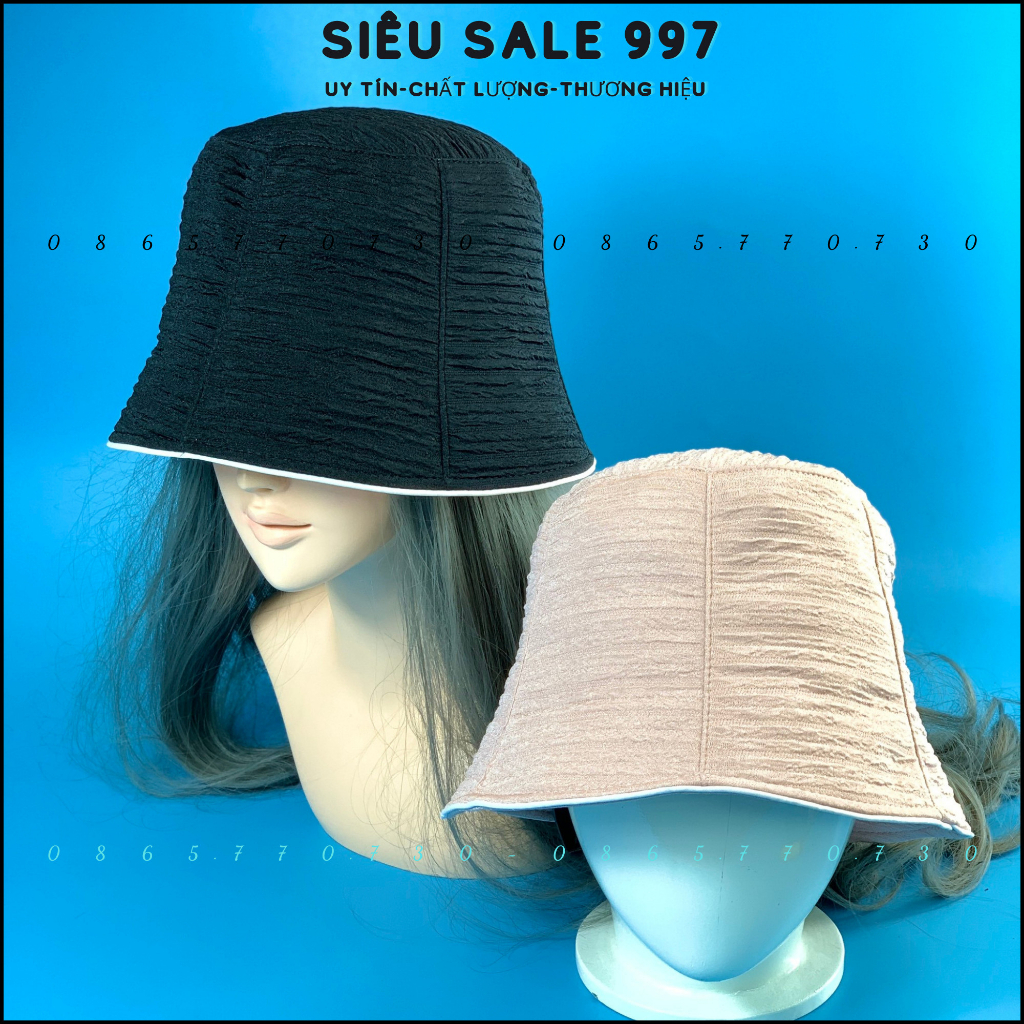 NÓN VÀNH CỤP NHÚN HÀNG VNXK THÊU VIỀN CHẤT VẢI XOĂN NGANG THỜI TRANG NHIỀU MÀU HOT TREND