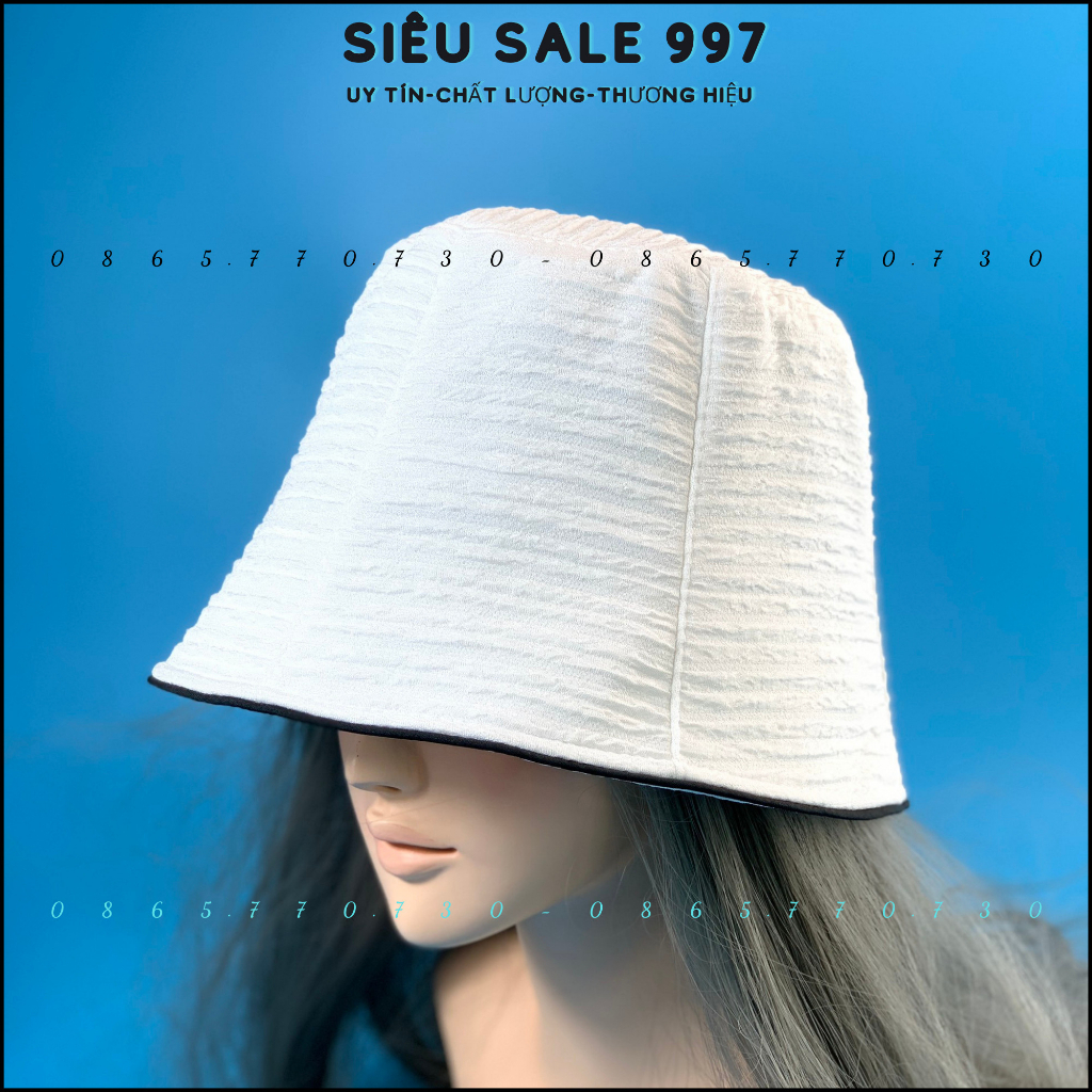 NÓN VÀNH CỤP NHÚN HÀNG VNXK THÊU VIỀN CHẤT VẢI XOĂN NGANG THỜI TRANG NHIỀU MÀU HOT TREND