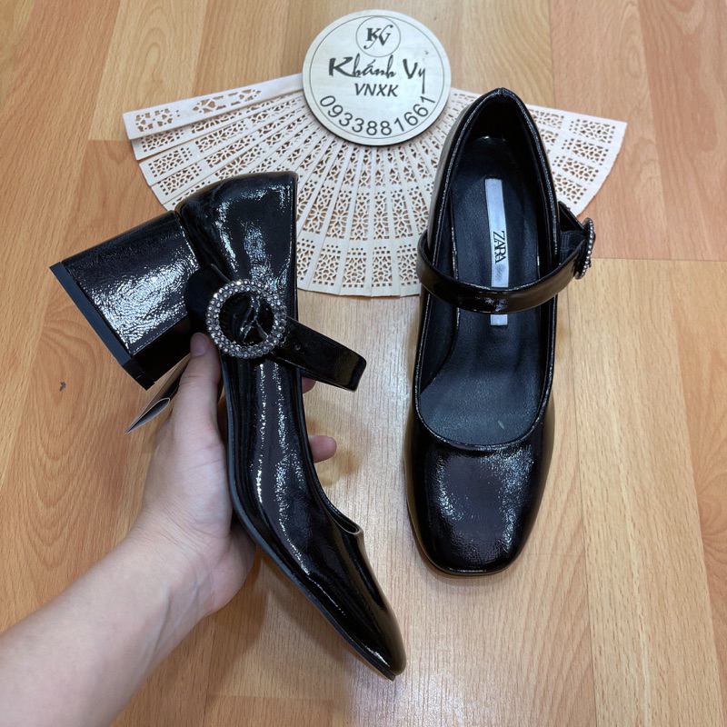 ‼️Rẻ nhất Shopee‼️Giày cao gót zara da bóng