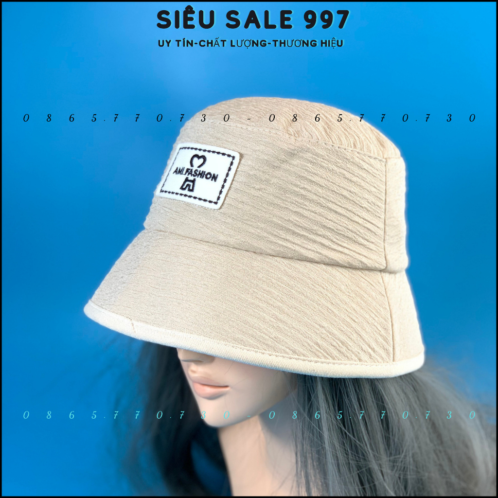 MŨ TAI BÈO HERE PHONG CÁCH CỤP CHẤT VẢI XOĂN NGANG THÊU LOGO VUÔNG THỜI TRANG 4 MÀU CAO CẤP
