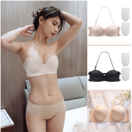 Áo dán chống tụt, Áo lót cup ngực dán tàng hình hở lưng chống tụt