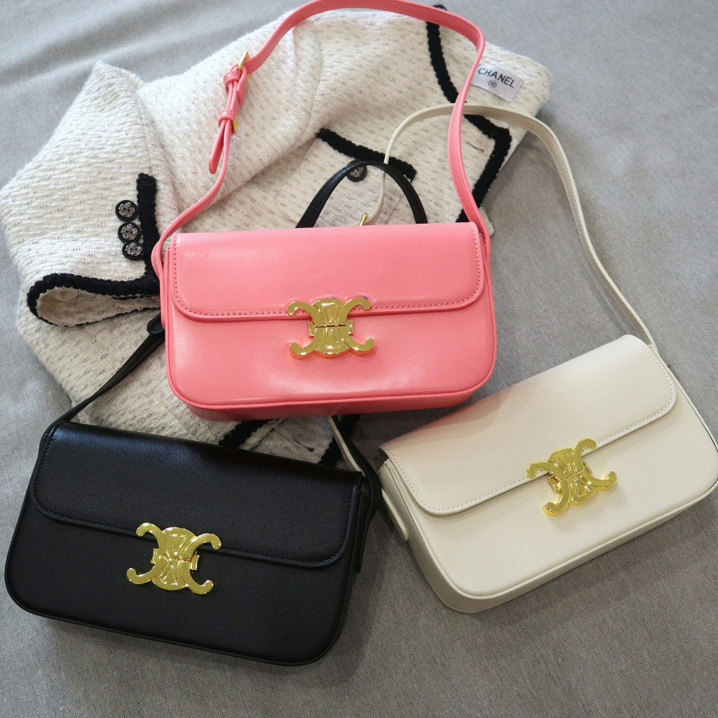 Túi xách nữ giá rẻ, túi kẹp nách da trơn mã DC05