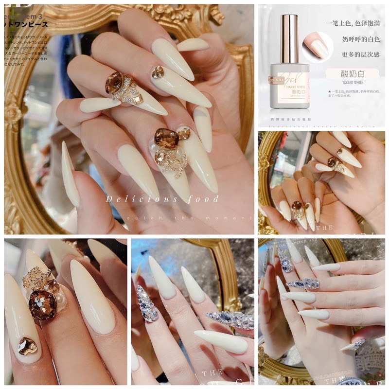 Sơn gel trắng sữa chua Ouboli