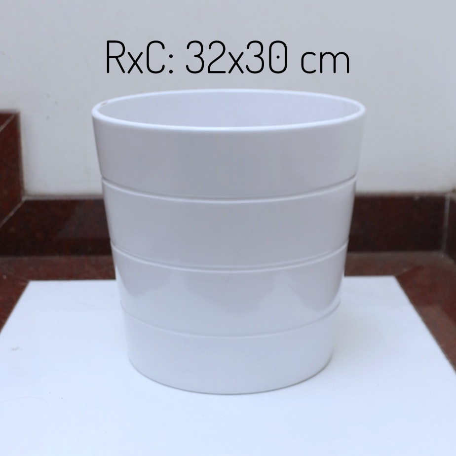 Chậu trụ lớn bằng đá mài (CHỈ GIAO HCM) trồng cây cảnh nội thất, cây văn phòng, cây hoa kiểng, bàng singapo