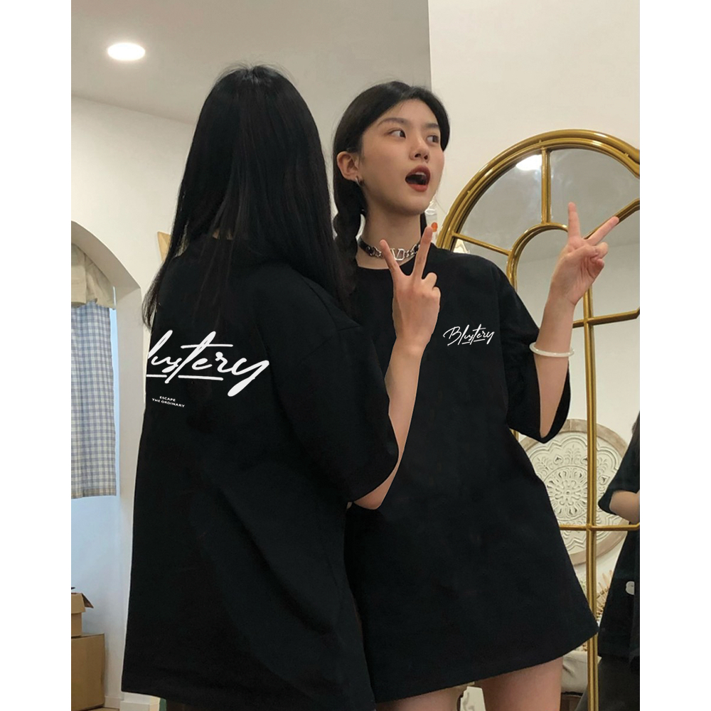 Áo thun form rộng unisex BLUSTERY Signage vải cotton cao cấp co giãn, dày dặn Local Brand