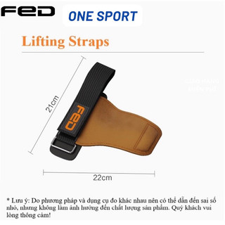 Găng tay tập gym, dây kéo lưng Lifting Straps FED-YD-02 cao cấp