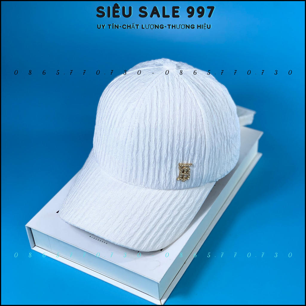 MŨ LƯỠI TRAI CHẤT NỈ SỌC NHẮN LOGO BT MẠ VÀNG THÊU 1 BÊN CAO CẤP THỜI TRANG