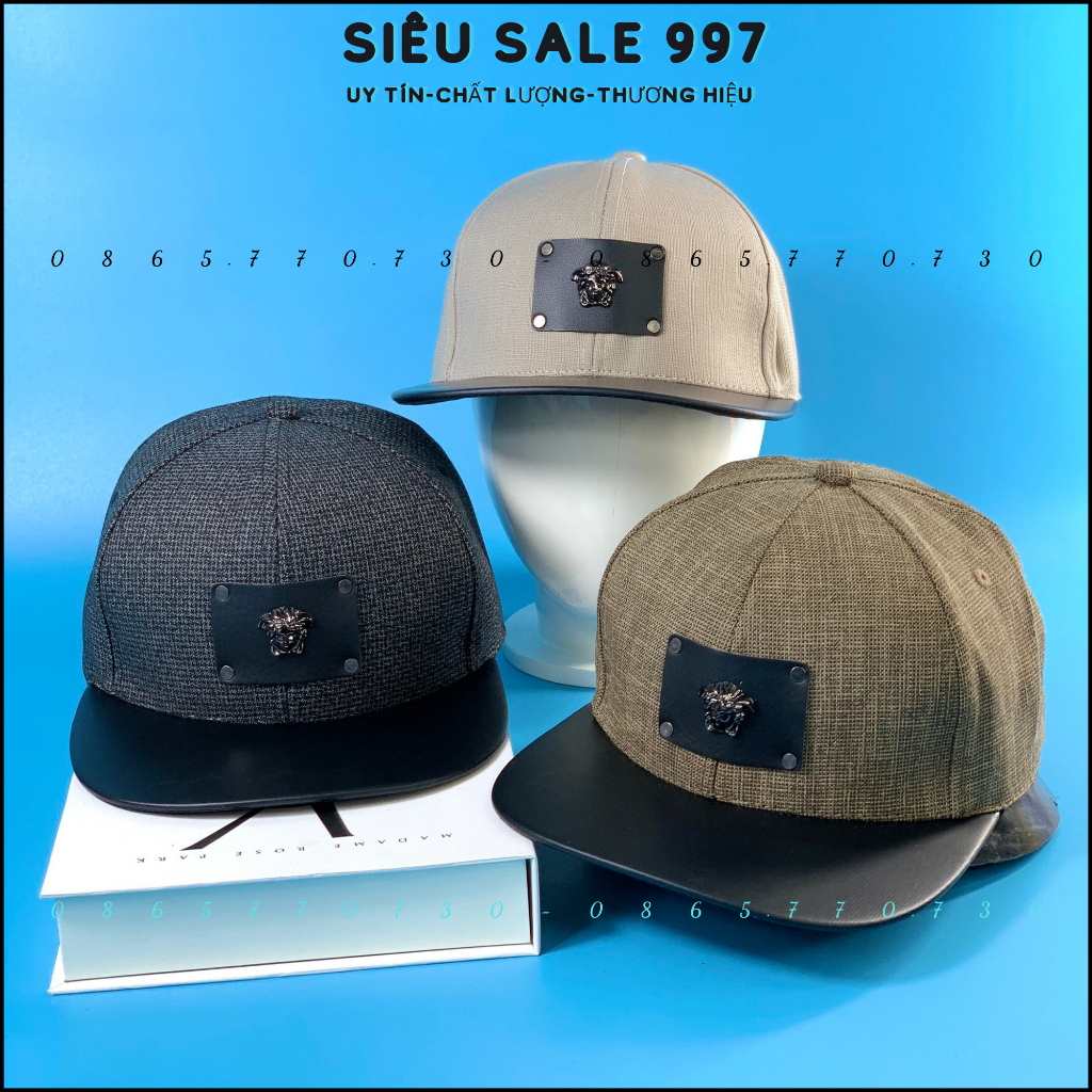 NÓN SNAPBACK LOGO DA VUÔNG VÊ SẮC XI, MŨ HÍP HÓP KHÓA NÚT 5 MÀU CAO CẤP NHIỀU CAO THỜI TRANG