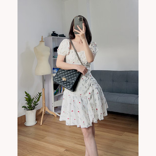 Đầm hoa nhí dáng xoè tay phồng RD028