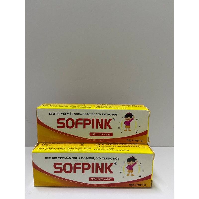 Sofpink kem bôi vết mẫn ngứa do muỗi đốt, côn trùng đốt hiệu quả ngay