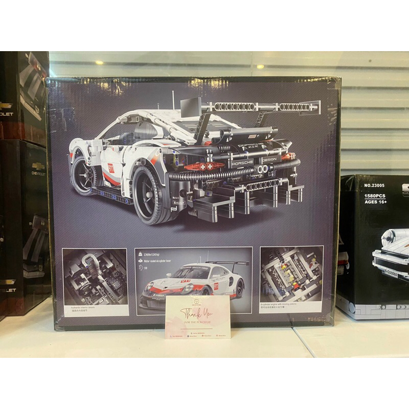 Đồ chơi lắp ráp Technic 22001 91006 011 90066 11181 20097 Mô hình Siêu xe Porsche 911 màu trắng - Xếp hình thông minh