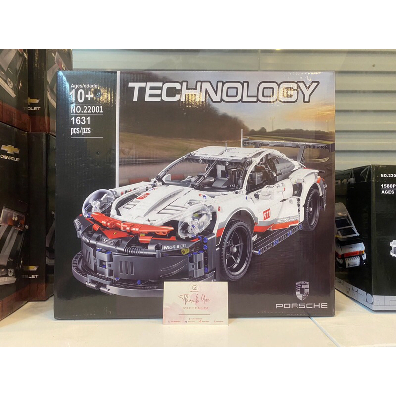 Đồ chơi lắp ráp Technic 22001 91006 011 90066 11181 20097 Mô hình Siêu xe Porsche 911 màu trắng - Xếp hình thông minh