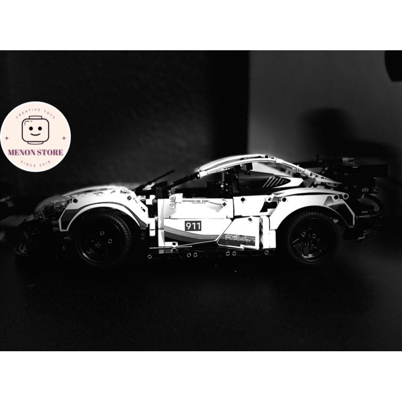 Đồ chơi lắp ráp Technic 22001 91006 011 90066 11181 20097 Mô hình Siêu xe Porsche 911 màu trắng - Xếp hình thông minh