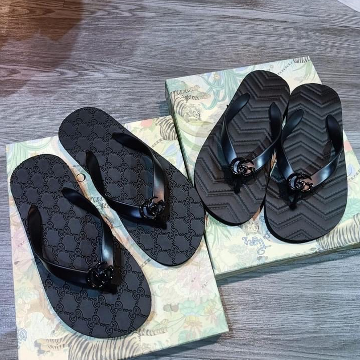 Dép xỏ ngón, tông Gucci logo GG họa tiết đế fullbox bill thẻ LA on web