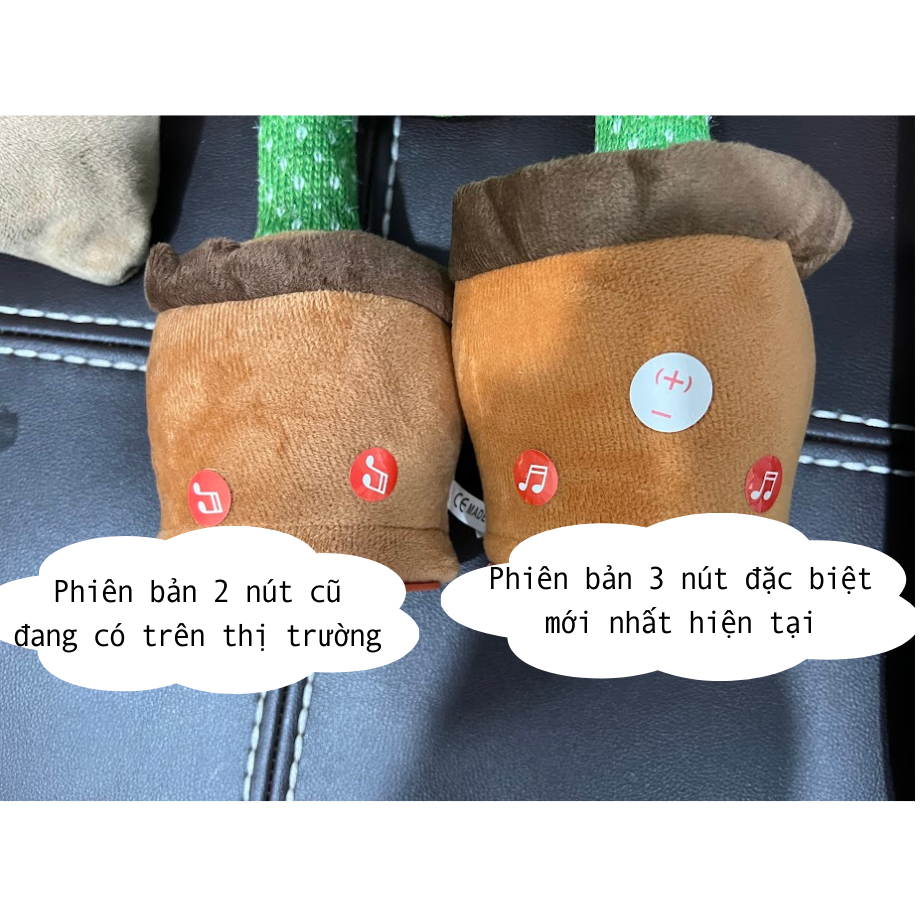 Cây Xương Rồng Nhảy Múa Tiếng Việt - đồ chơi nhồi bông biết nói nhại giọng sạc usb - Quà Tặng cho Bé