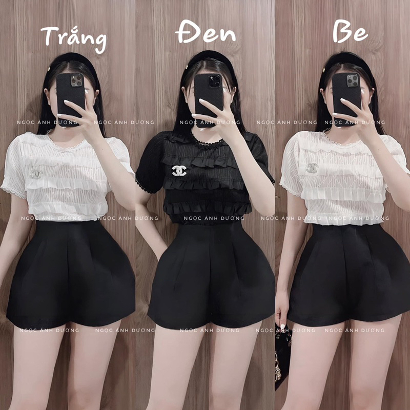 Áo Kiểu Ren Tầng  ( kèm tag cài)