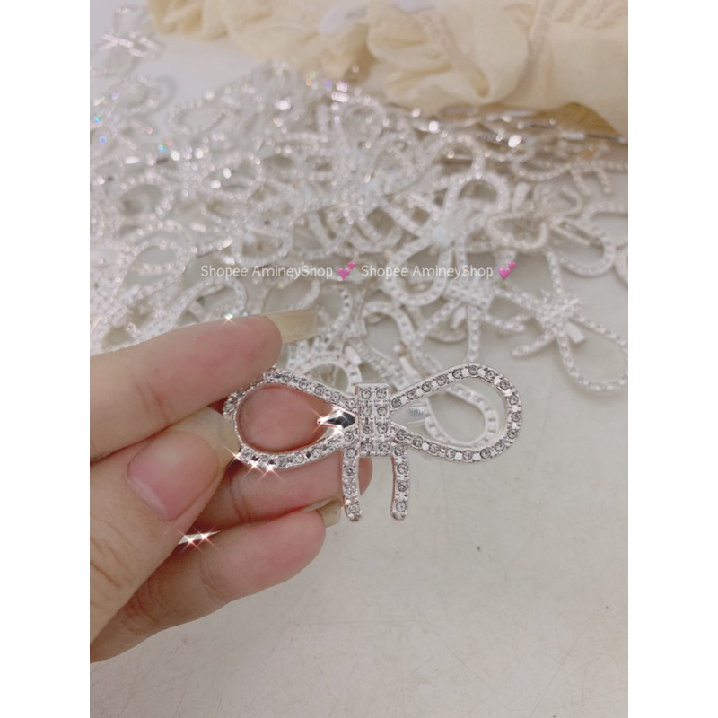 Cài nơ đá trang trí áo váy sang chảnh AmineyShop