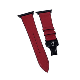 Dây da BÊ SWIFT đỏ đô khóa bướm cho aw series 9 8 7 6 SE 5 4 3 2 1 41mm 45mm 49mm 42mm 38mm 40mm 44mm bảo hành 1 năm