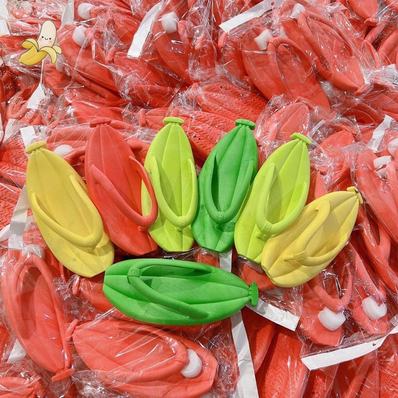 Dép Xỏ Ngón EVA Đế Dày Mềm Mại Chống Trượt Hình Quả Chuối Thời Trang Cho Người Lớn - DL201