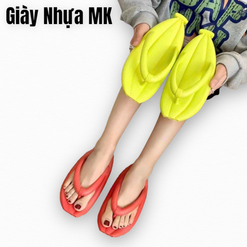 Dép Xỏ Ngón EVA Đế Dày Mềm Mại Chống Trượt Hình Quả Chuối Thời Trang Cho Người Lớn - DL201