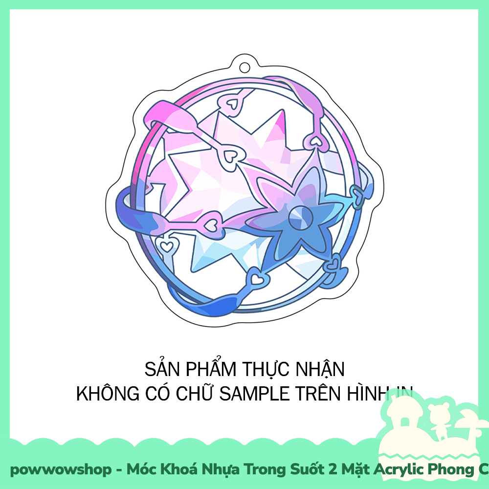 [Sẵn VN - Hỏa Tốc] Móc Khoá Nhựa Trong Suốt Acrylic 2 Mặt Phong Cách Symbol Items Game Genshin