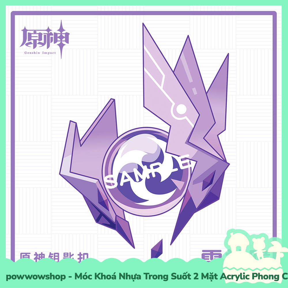 [Sẵn VN - Hỏa Tốc] Móc Khoá Nhựa Trong Suốt Acrylic 2 Mặt Phong Cách Symbol Items Game Genshin